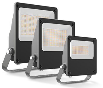 Three Ektor Flux Core LED Floodlights